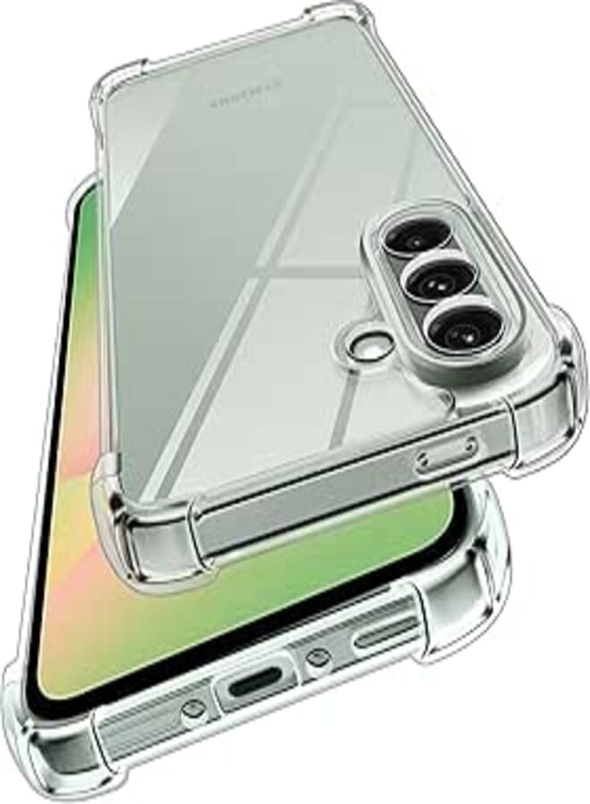 iVoler Anti Yellowing Clear Cover for Samsung Galaxy A56 5G, [Shockproof Military Grade] Transparent Shock Absorption Case with Soft TPU Bumper